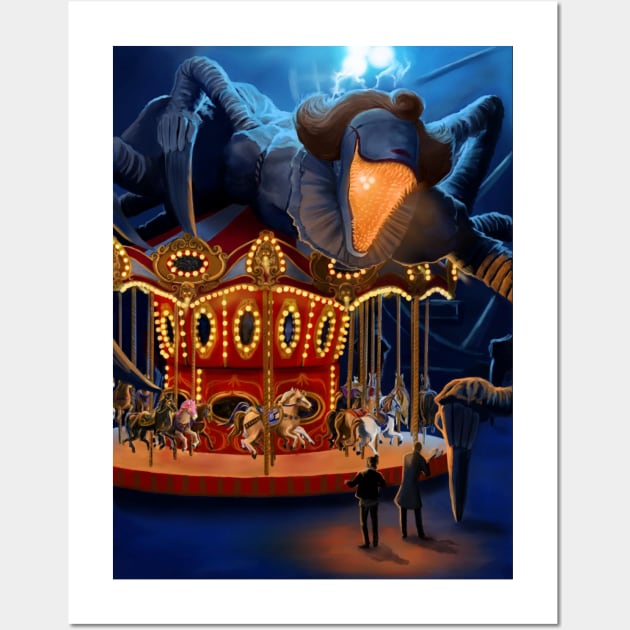 Terrifying Carousel Wall Art by ALStanford